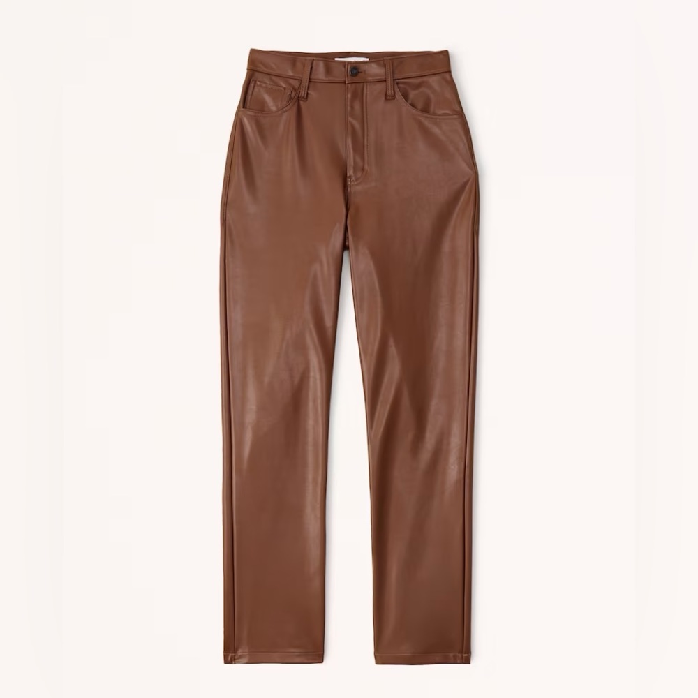 Size 8 brown leather Abercrombie "curve love"